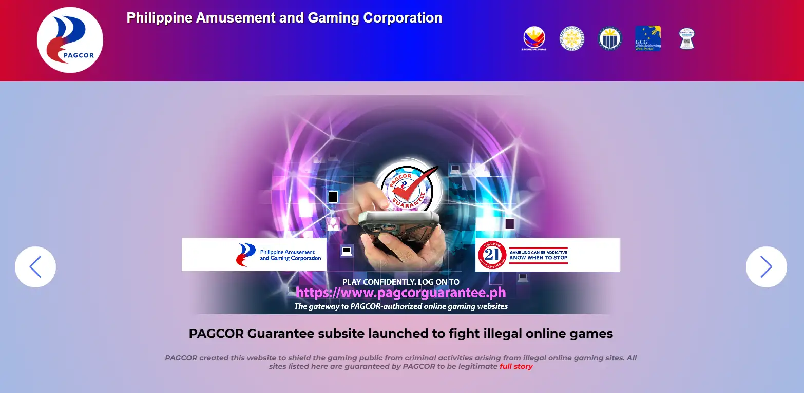 Philippine regulator verification page with official licence-list context